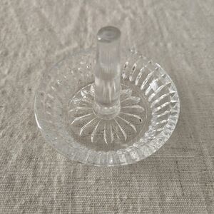 Elegant Clear Glass Ring Holder